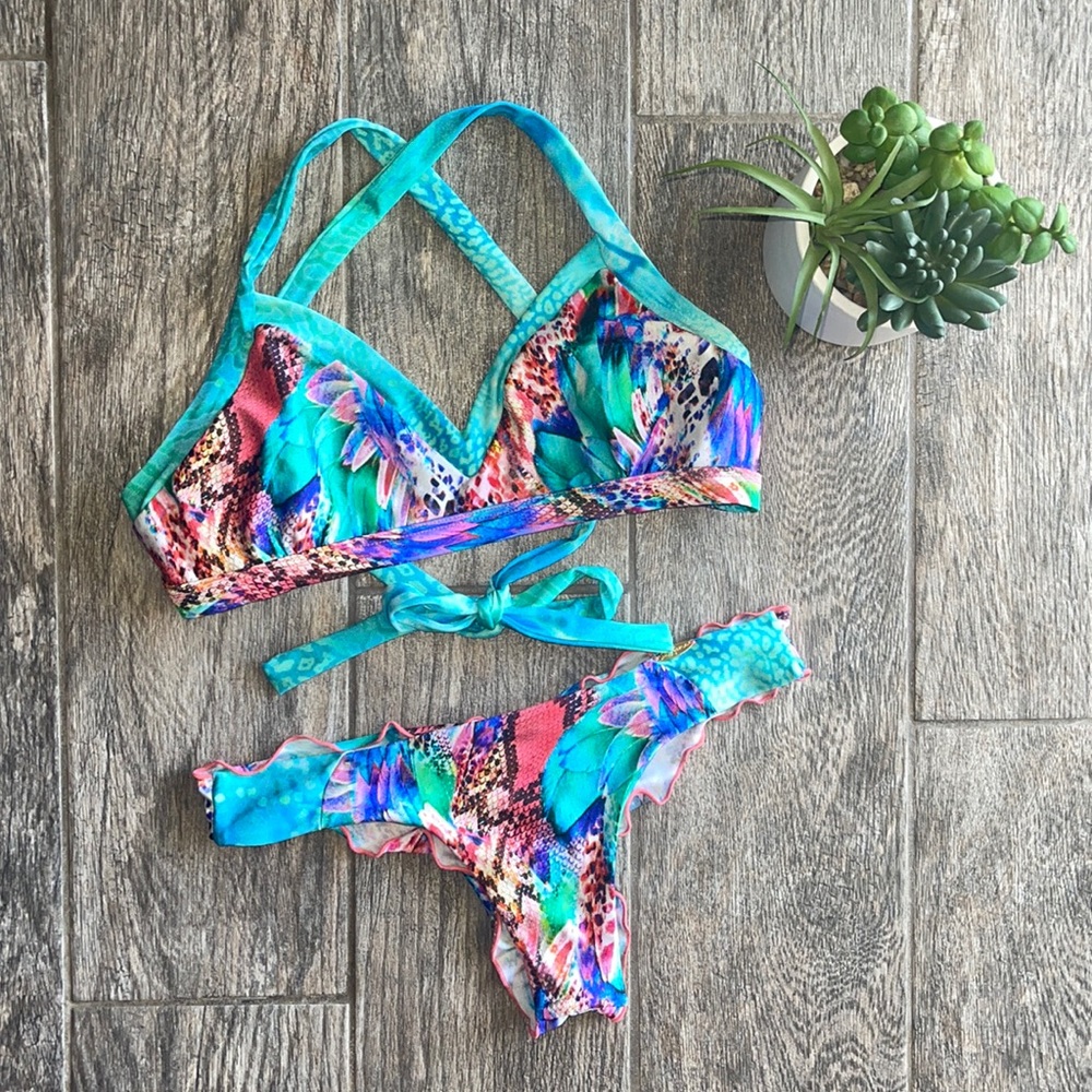 Luli Fama Multicolor Bikini Set